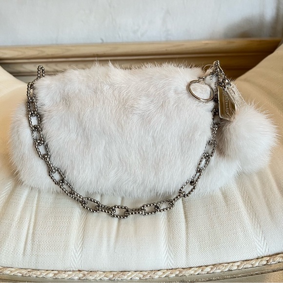 NWT Coach Poppy Mink Fur and Leather Trim Evening Bag -- RARE!! - Picture 5 of 15